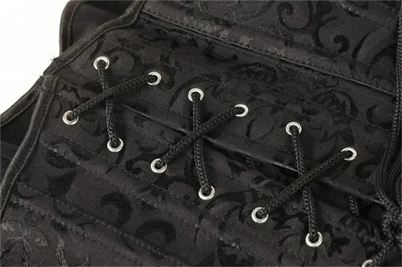 Preço por atacado Espartilho longo torso roupas sexy korse jacquard aço desossado bustier 6xl plus size korsett feminino steampunk gorset