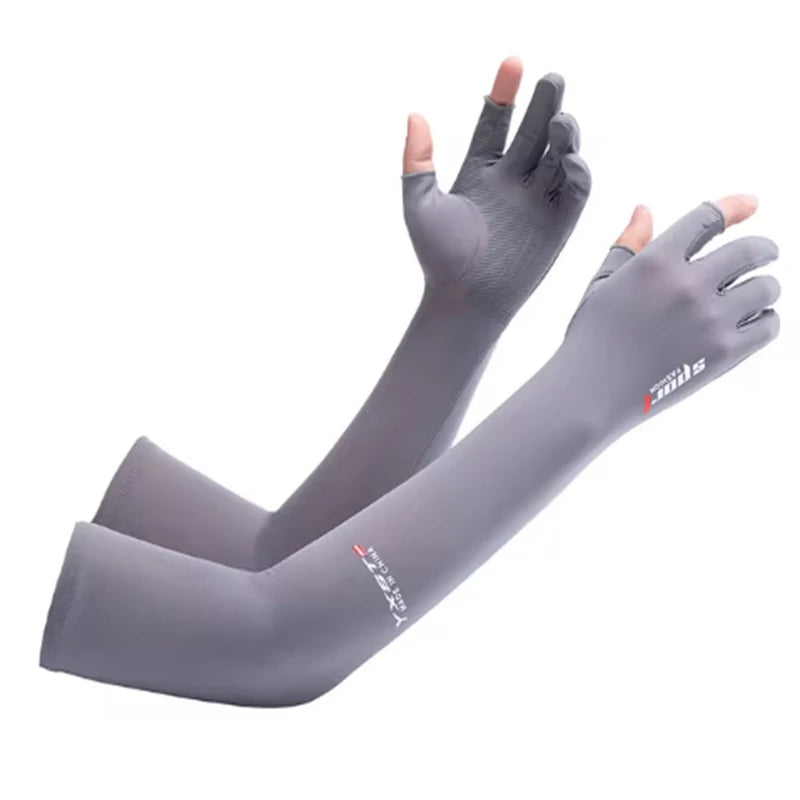 Mangas de braço solares uv, punhos longos para ciclismo, homens, mulheres, proteção solar legal, luvas de condução para motociclista, capa de mão, verão