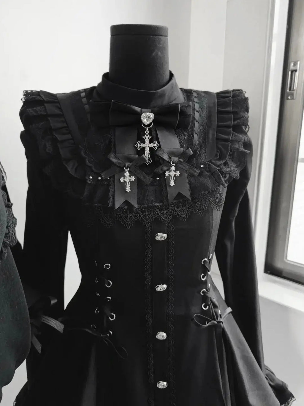 Y2k estética lolita estilo arco vestido shorts conjunto japonês feminino gótico renda alargamento manga botão camisa vestido punk festa mini vestido
