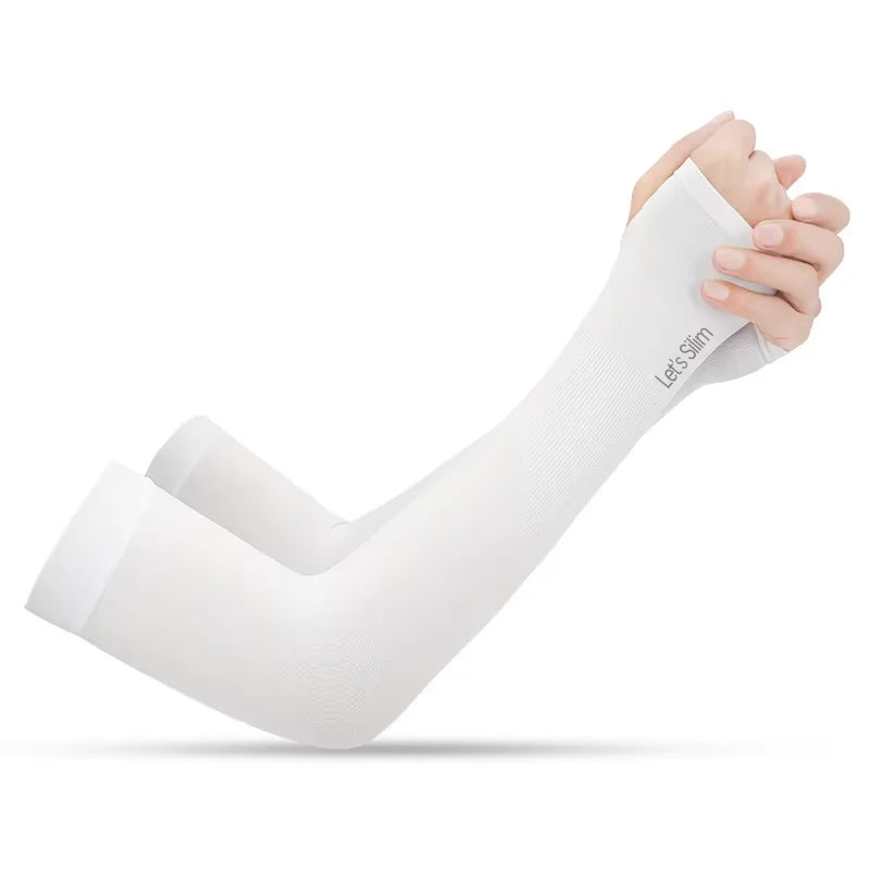 Capa de braço anti-uv para homens e mulheres, luvas sem dedos para ciclismo, verão, esporte, seda gelada, cachecol legal, seda elástica, capas de braço para dirigir