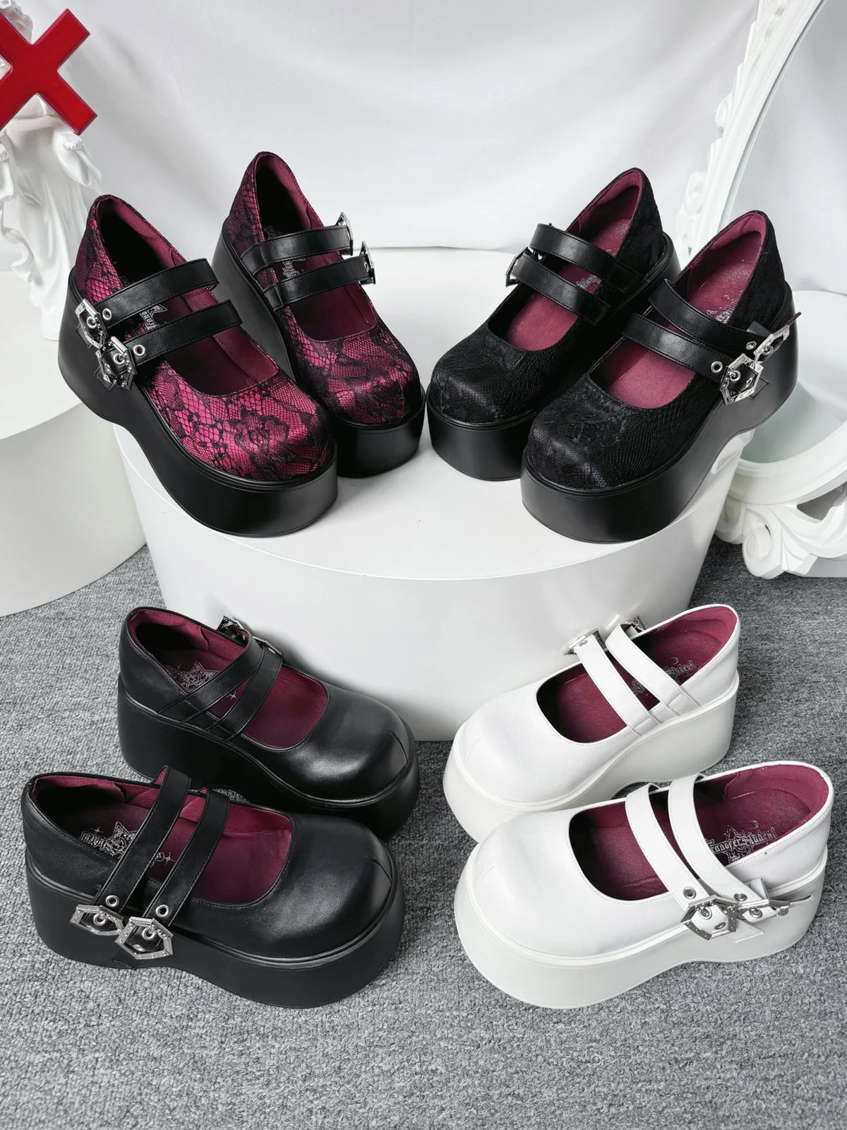 Sapato Lolita Punk Plataforma Nameless Witch