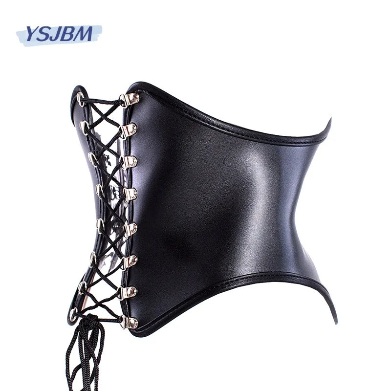 YSJBM-couro erótico BDSM espartilho brinquedos sexuais para mulheres, escravo fetiche, traje de cintura restrição, lingerie sexy acessórios
