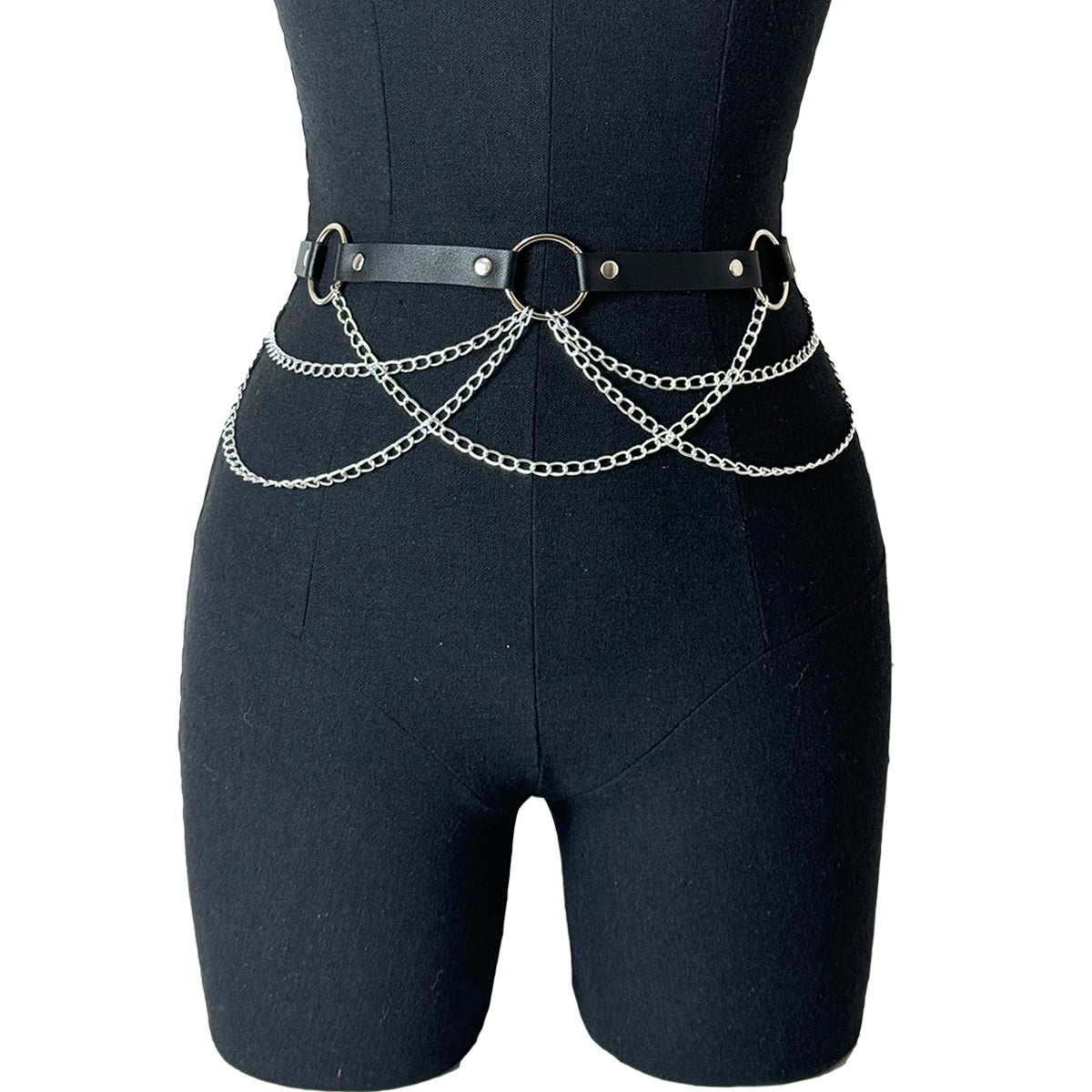    Mulheres sexy cinto de couro cintura corrente arnês moda cintura acessório lazer punk gótico roupas jóias cinto