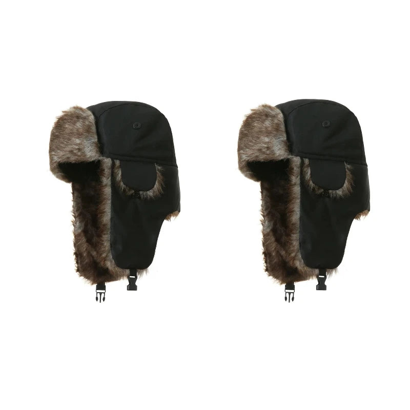 Chapéu de inverno masculino Ushanka Trapper Soldado Russo Ear Flap Cap Earflap