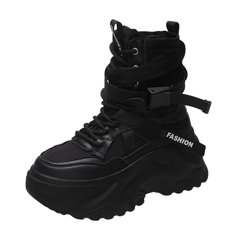 Nova plataforma tênis feminino cruz rendas até luz sapatos casuais designer de moda sapatos vulcanizados casuais marca senhoras botas curtas