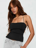 Laço de volta espartilho topo pescoço-montado colheita topo feminino roupas ousado y2k acessórios sem costas sexy clube outfit camison verano ropa mujer