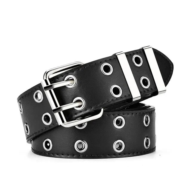 Moda liga feminina cintos corrente de luxo para couro genuíno novo estilo pino fivela jeans decorativo senhoras retro decorativo punk