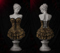 【Fragments.One Choice, No More Choices.】Vestido Feminino Sexy e Elegante com Renda, Costas Abertas, Amarração e Estampa de Leopardo.