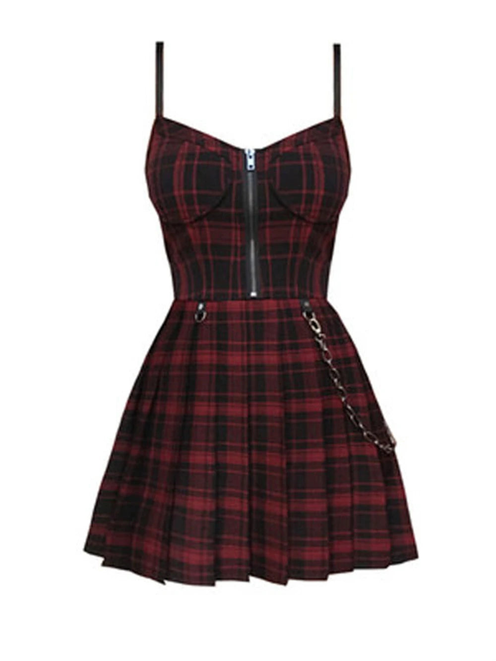 Gótico lolita xadrez vestido y2k egirl punk vestidos plissados cinta de espaguete mini jurken emo alt goth streetwear vestido feminino