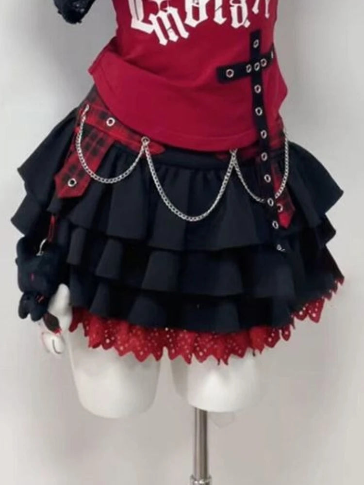 Conjunto Punk Princess Gótico 3 Peças