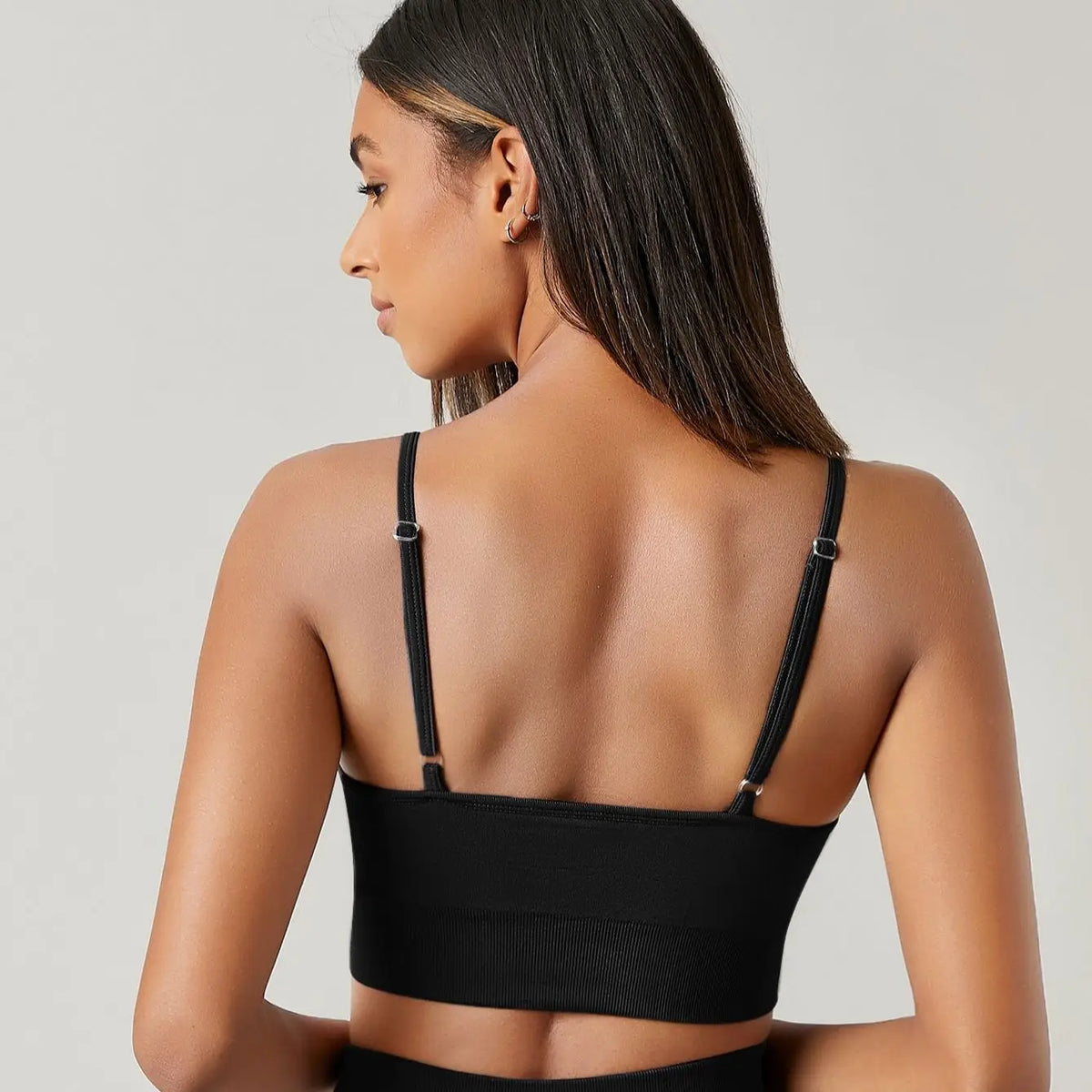 Sutiã Esportivo Respirável de Alto Estiramento para Mulheres, Sutiã Acolchoado, Fitness Running, Yoga e Ginásio, Colheita Sem Costura, Gradiente