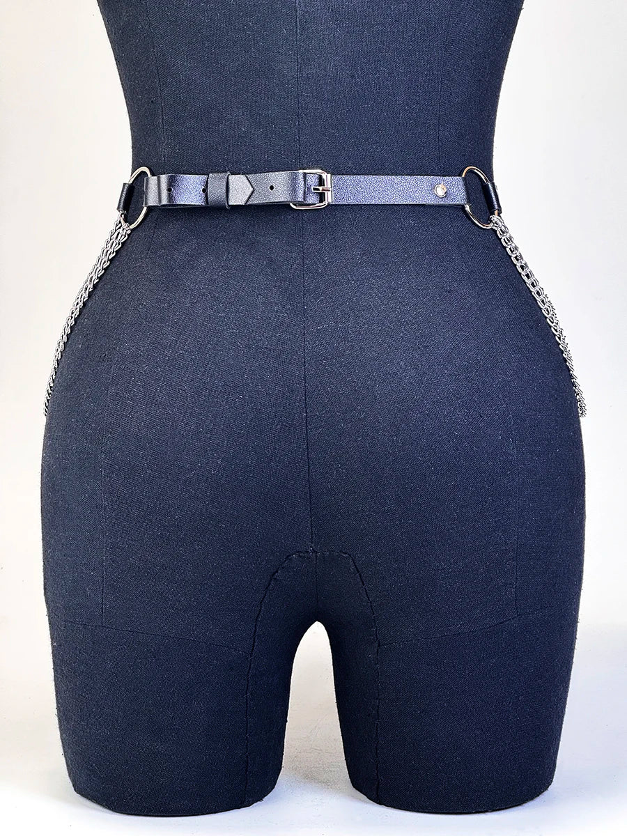    Mulheres sexy cinto de couro cintura corrente arnês moda cintura acessório lazer punk gótico roupas jóias cinto