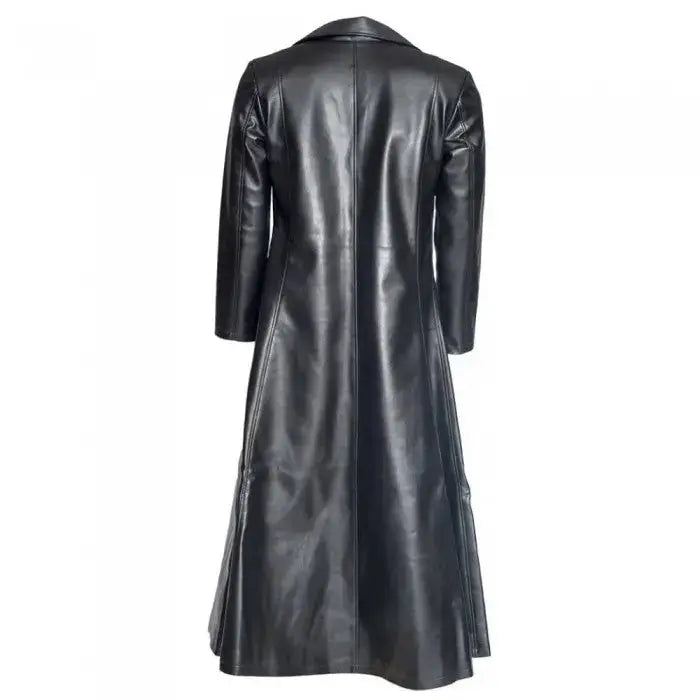 Men's Gothic Steampunk PVC Leather Coat