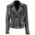 Women’s Gothic Punk Studded Leather Jacket