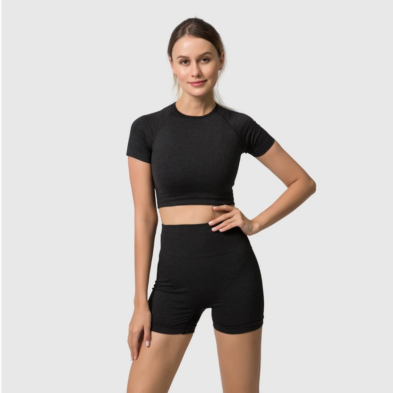 Conjunto Fitness Sem Costura 2/3/5 Peças