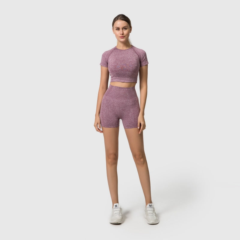 Conjunto Fitness Sem Costura 2/3/5 Peças