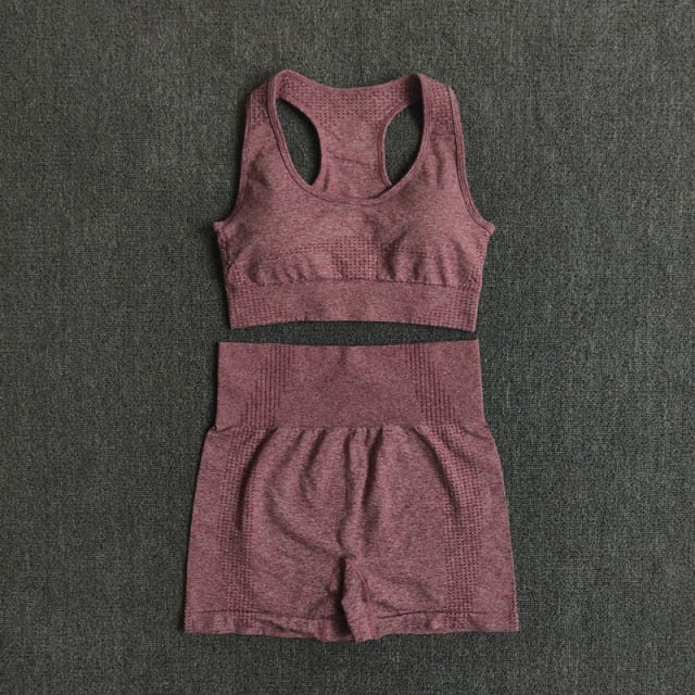 Conjunto Fitness Sem Costura 2/3/5 Peças
