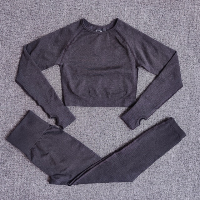 Conjunto Fitness Sem Costura 2/3/5 Peças