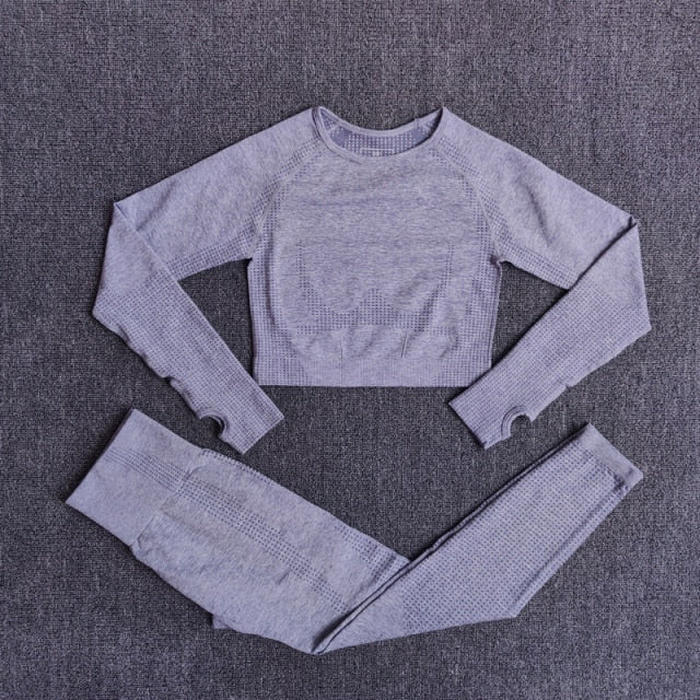 Conjunto Fitness Sem Costura 2/3/5 Peças