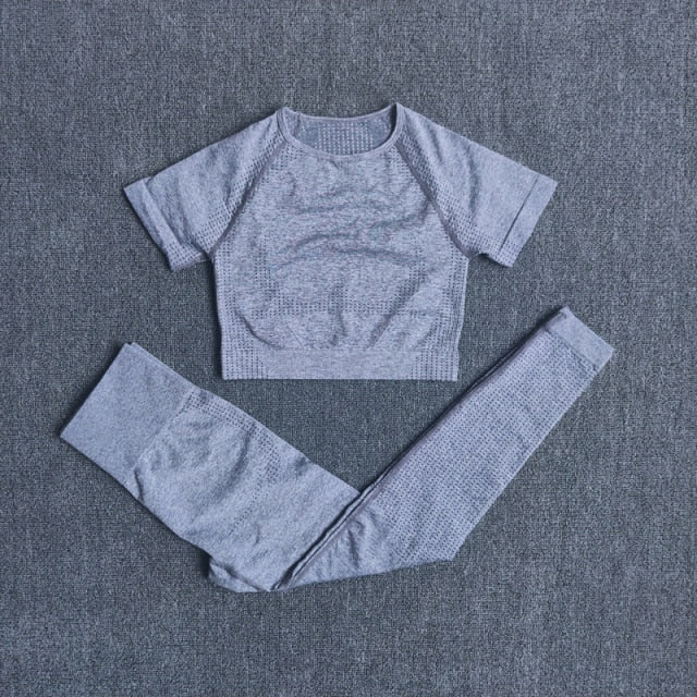 Conjunto Fitness Sem Costura 2/3/5 Peças