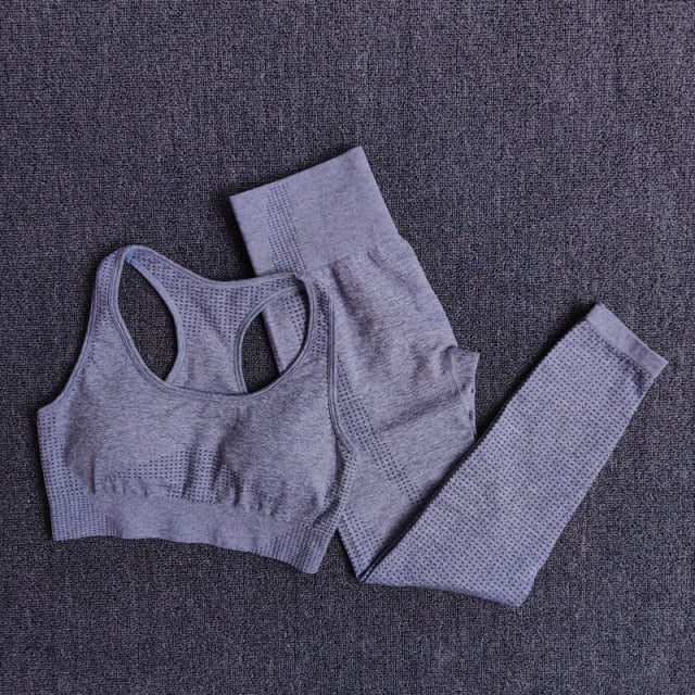 Conjunto Fitness Sem Costura 2/3/5 Peças