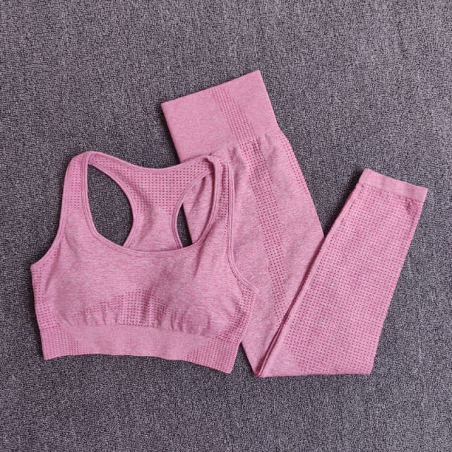 Conjunto Fitness Sem Costura 2/3/5 Peças