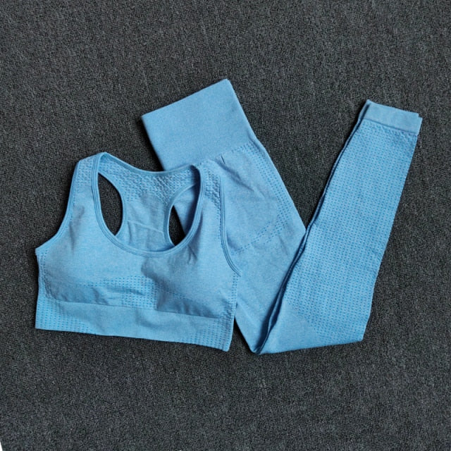 Conjunto Fitness Sem Costura 2/3/5 Peças