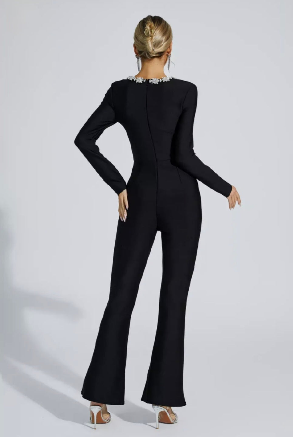 Black Jumpsuit | Bodysuit Jumpsuit |Embellished Jumpsuit | Summer Clothing