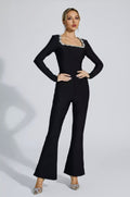 Black Jumpsuit | Bodysuit Jumpsuit |Embellished Jumpsuit | Summer Clothing